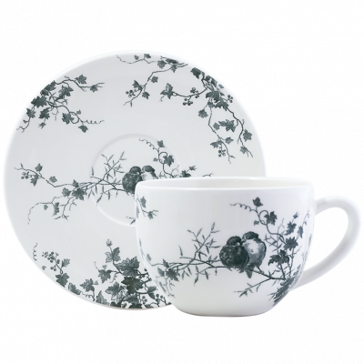 Чашка чайная с блюдцем для завтрака Jumbo