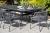 "Милан" стул плетеный из роупа, каркас алюминий темно-серый (RAL7024) муар, роуп темно-серый круглый, ткань темно-серая 027