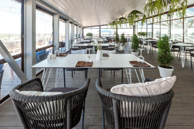 "Руссо" обеденный стол из HPL 150х80см, цвет молочный